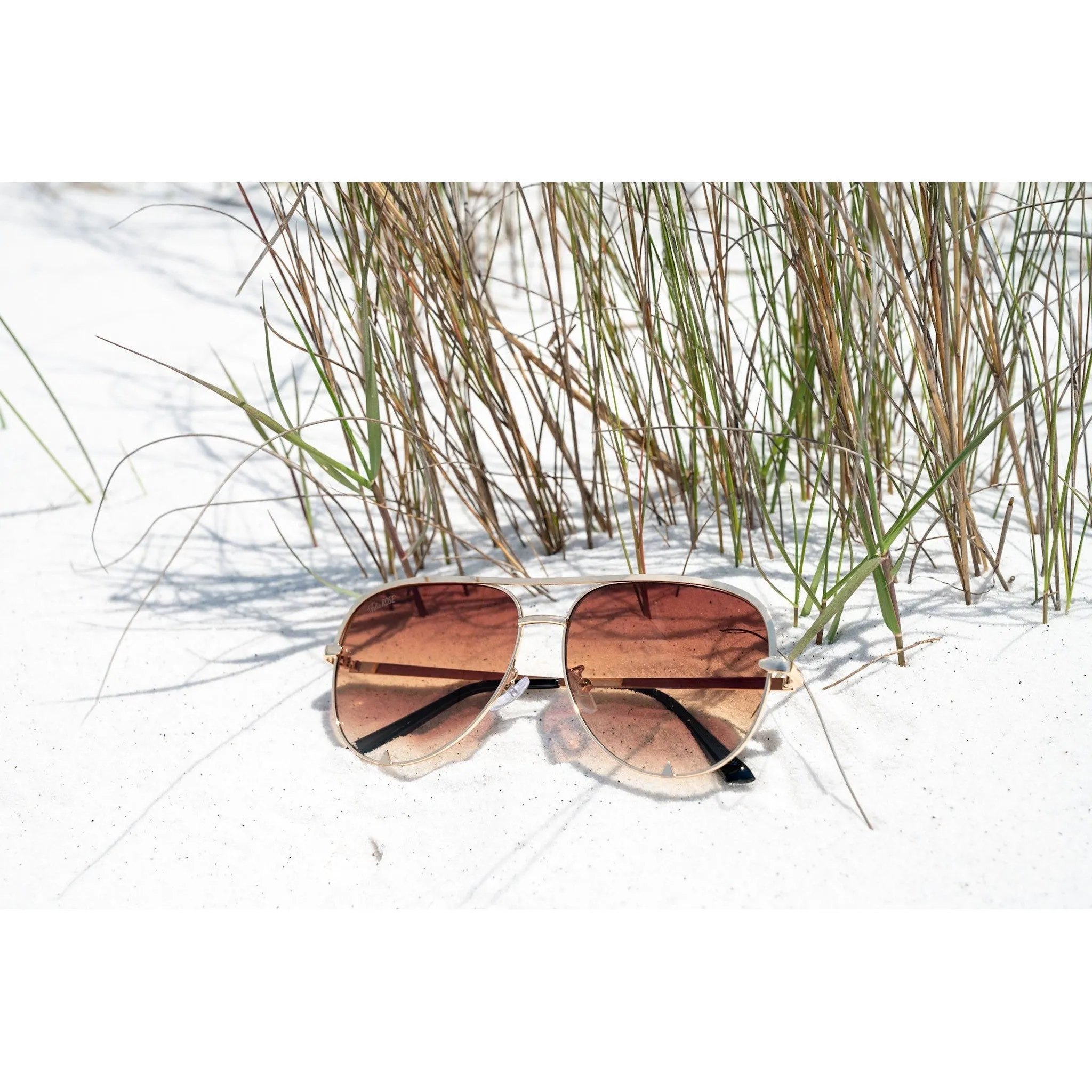 Ready to Ship | The Gold / Caramel Tea Kay - High Quality Unisex Aviator Sunglasses*