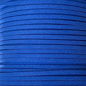 Royal Blue Faux Suede Leather Cord per metre