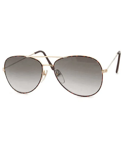 SHALLOT Gold Aviator Sunglasses