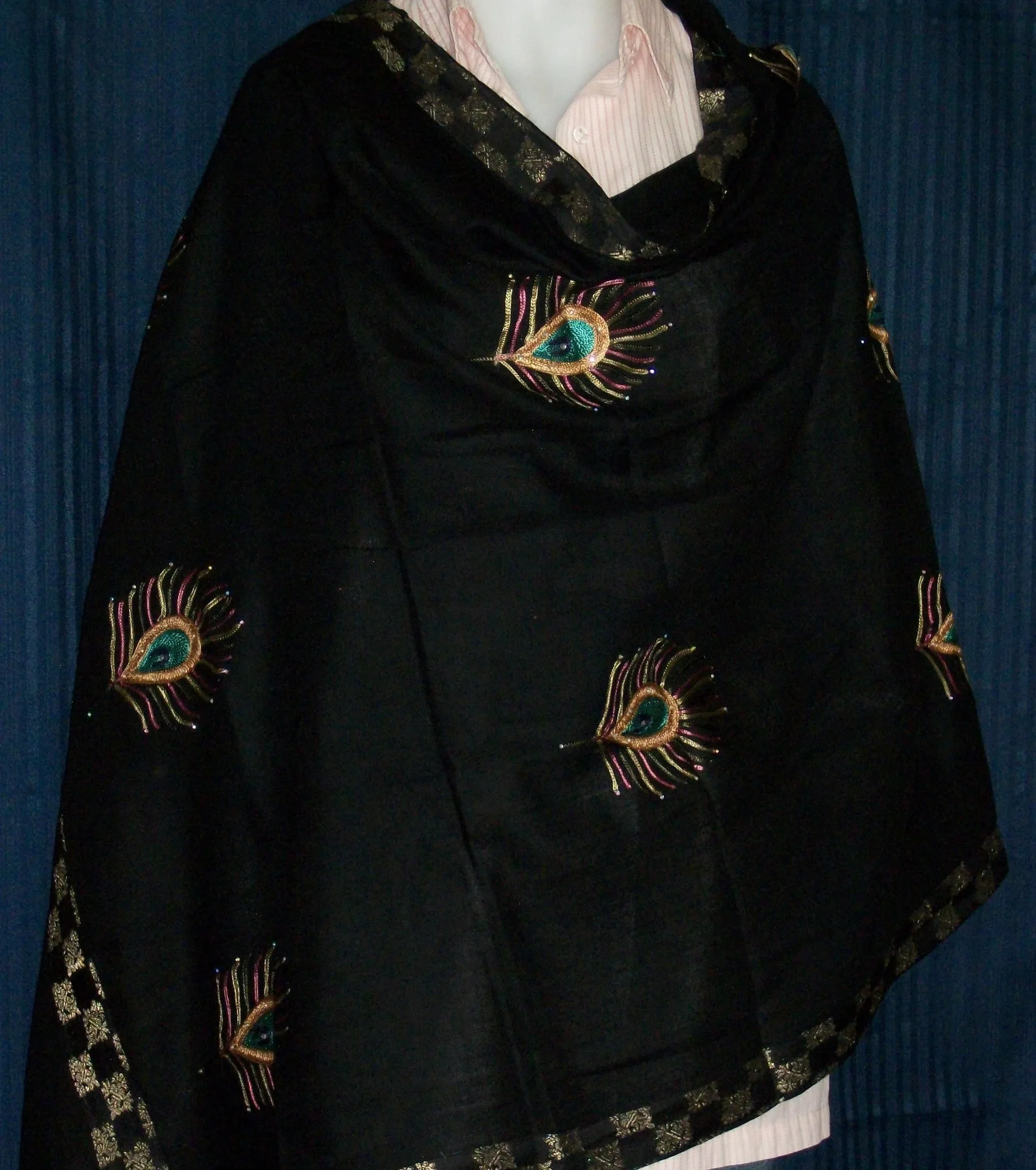 Shawl 1409 Black Winter Wrap Shawl