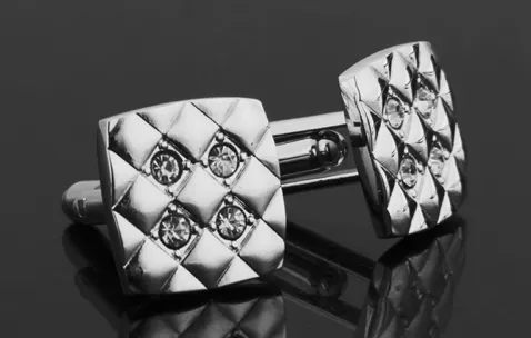 Silver & Crystals Cufflinks