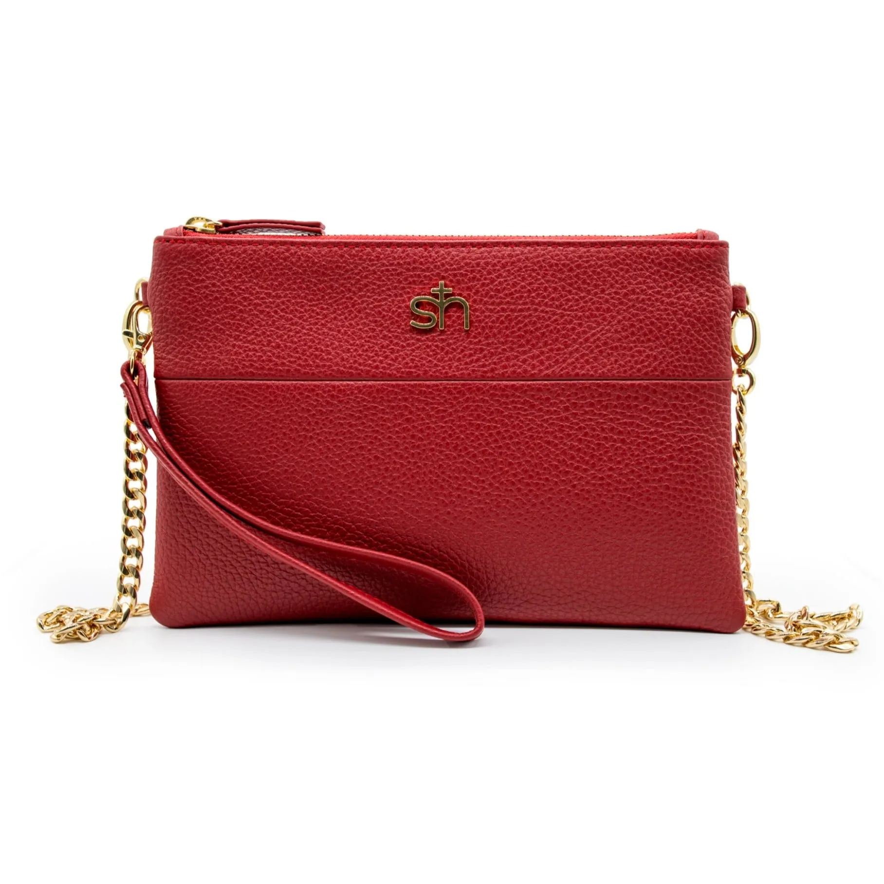 Soho Wristlet Clutch- Red Poppy