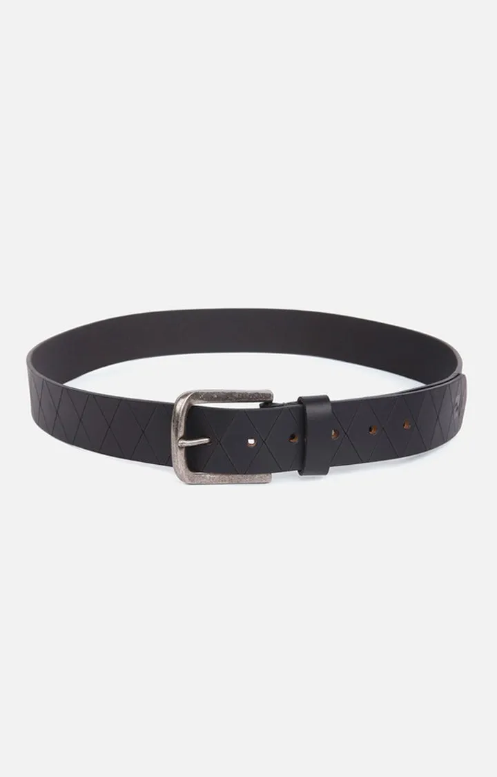 Spykar Black Genuine Leather Belts