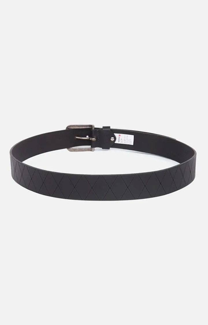 Spykar Black Genuine Leather Belts