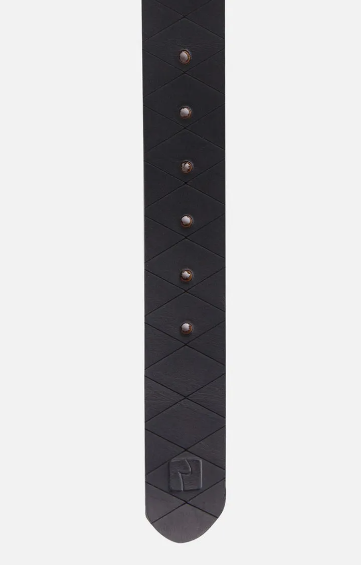 Spykar Black Genuine Leather Belts