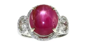 Star Ruby Ring 7.48ct