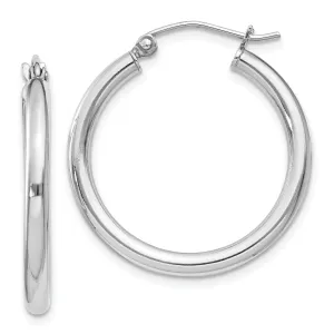 Sterling Silver 2.5MM Round Hoop Earrings