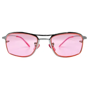 STROBE Pink Aviator Y2K Sunglasses