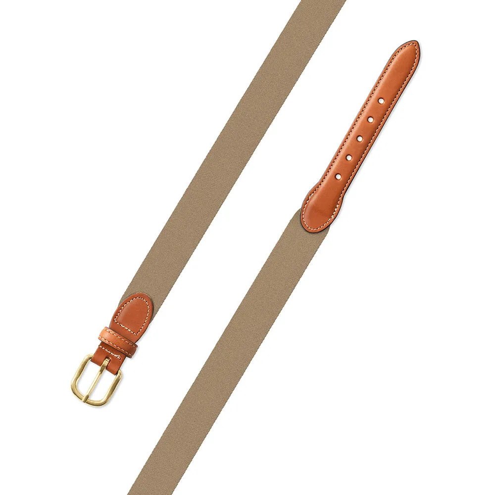 Tan Belgian Surcingle Leather Tab Belt