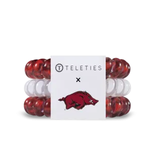 Teleties Hair Tie - Large Band Pack of 3 - University of Arkansas