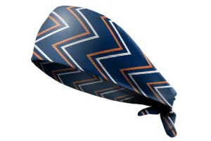 Tie Back Skinny Chevron Navy Orange (SKU 7534)