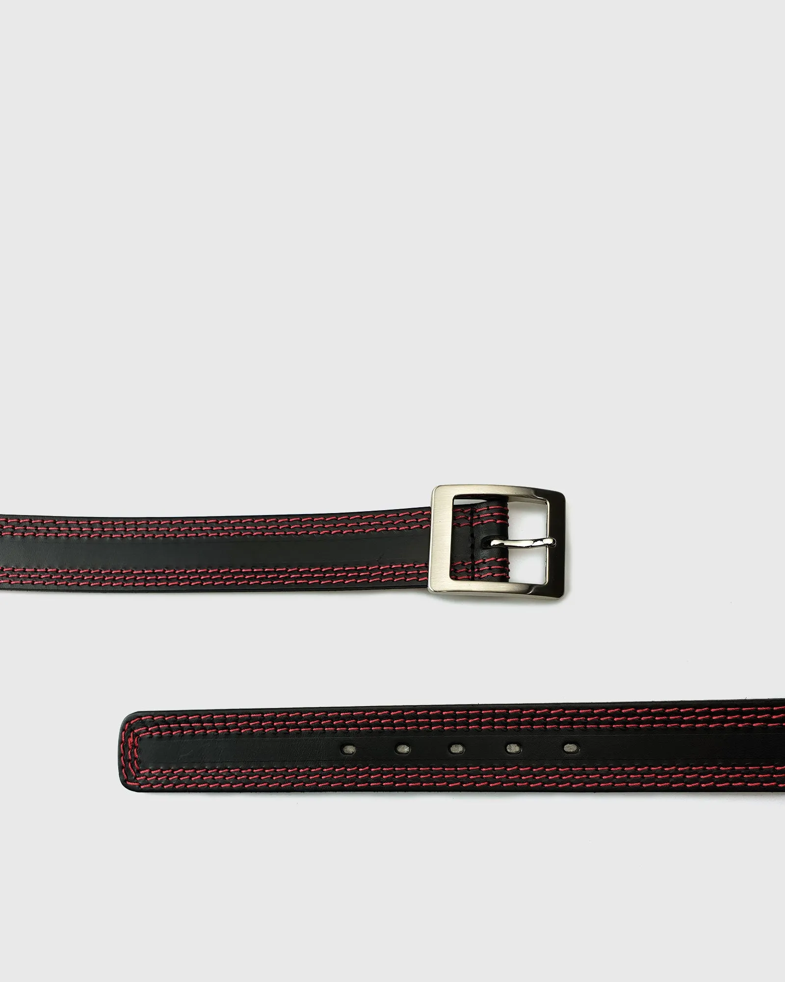 VINCENT& FRANKS / ROUGE 693 ITA ST BLACK LEATHER BELT