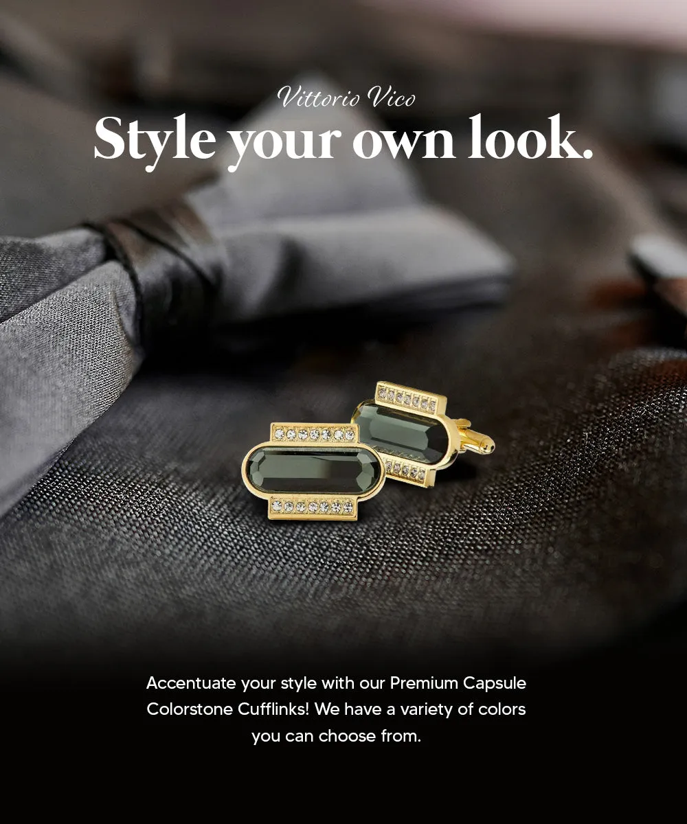 Vittorio Vico Capsule Colorstone Cufflinks: CL17XX Series