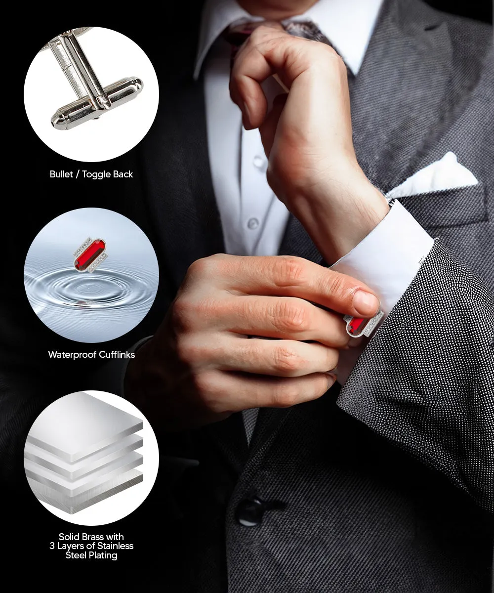 Vittorio Vico Capsule Colorstone Cufflinks: CL17XX Series